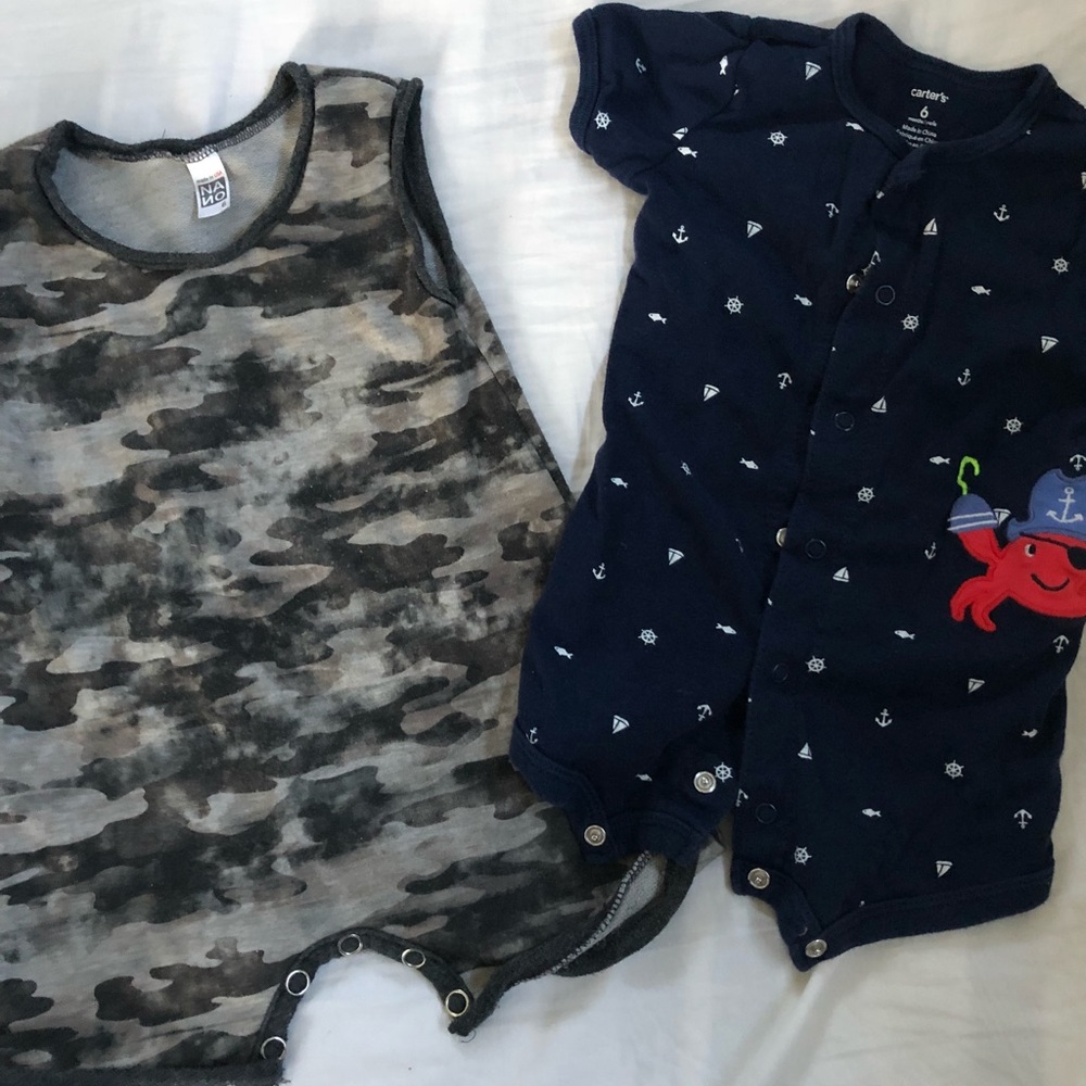 2 6 month rompers